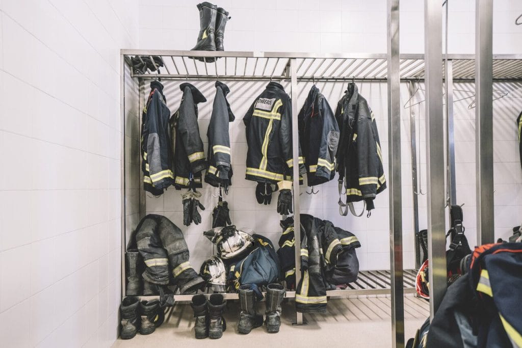 uniforms of firemen in looker room 2025 04 04 21 46 11 utc Easy Resize.com